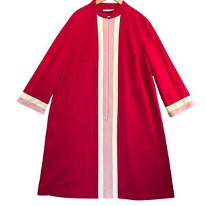 Vanity Fair Vintage 70s  Pink Fleece Velour Zip-Front Robe Women XXL